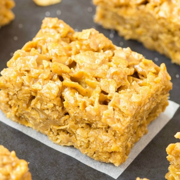 Honey Nut Cornflake and Caramel Bars Recipe