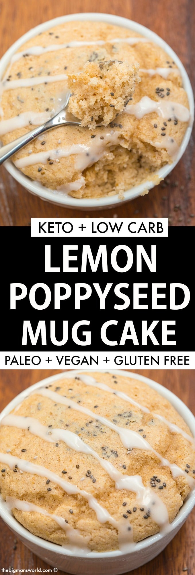 Keto Lemon Poppy Seed Mug Cake Muffin 