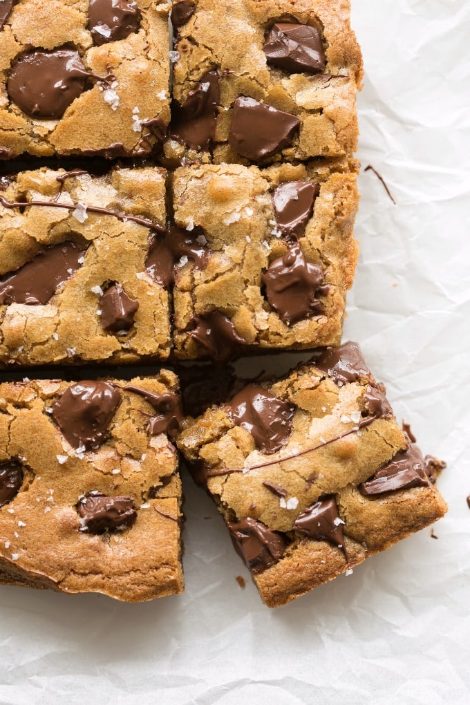 Keto and Low Carb Peanut Butter Chocolate Chip Cookie Bars