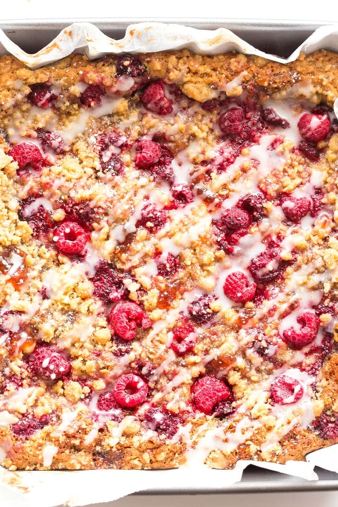 raspberry streusel bars