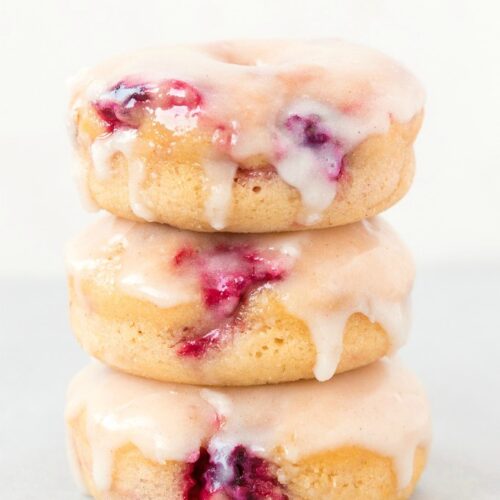 Easy and healthy baked raspberry donuts recipe