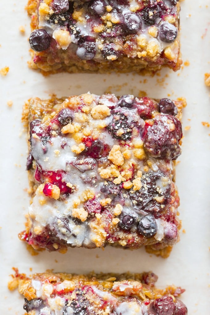 Easy healthy blueberry crumble bars recipe