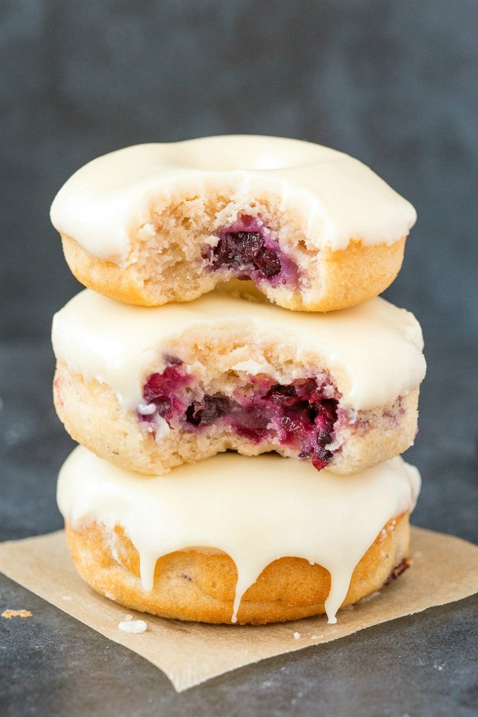 Easy baked vegan gluten free blueberry donuts recipe