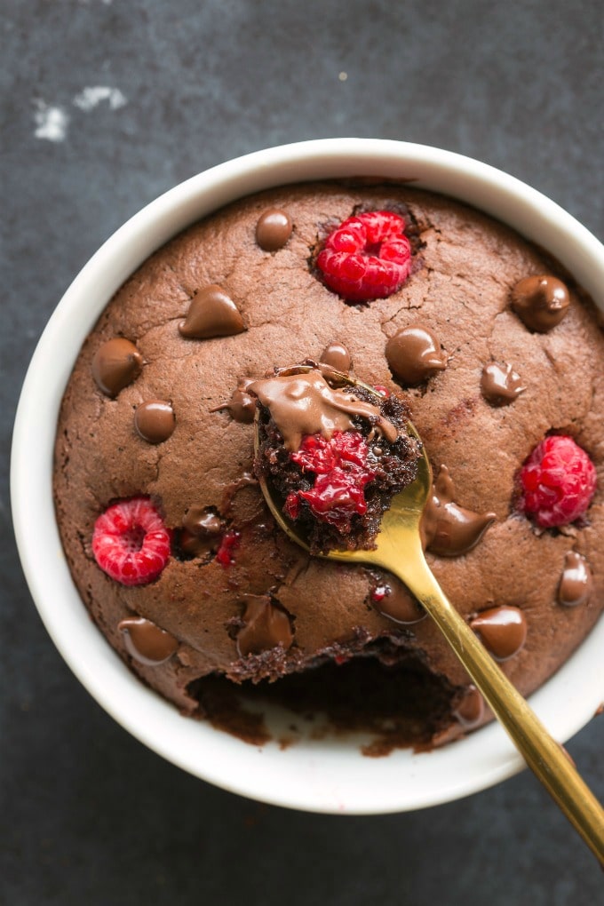 Low Carb Chocolate Mug Cake recipe made with almond flour and no coconut!