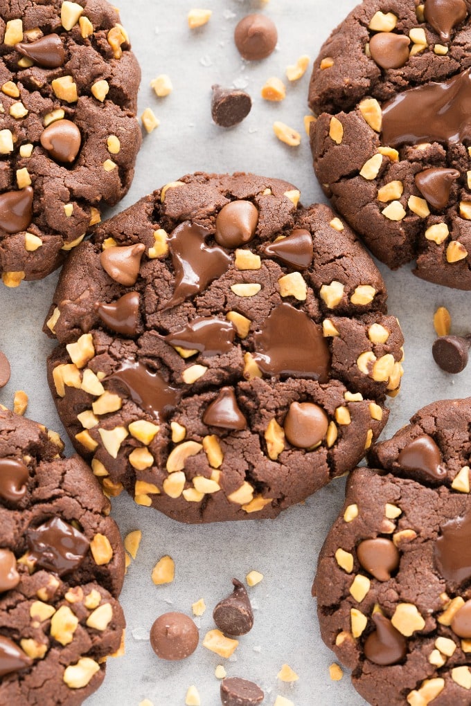 Easy chocolate hazelnut cookies recipe made paleo, vegan and keto!