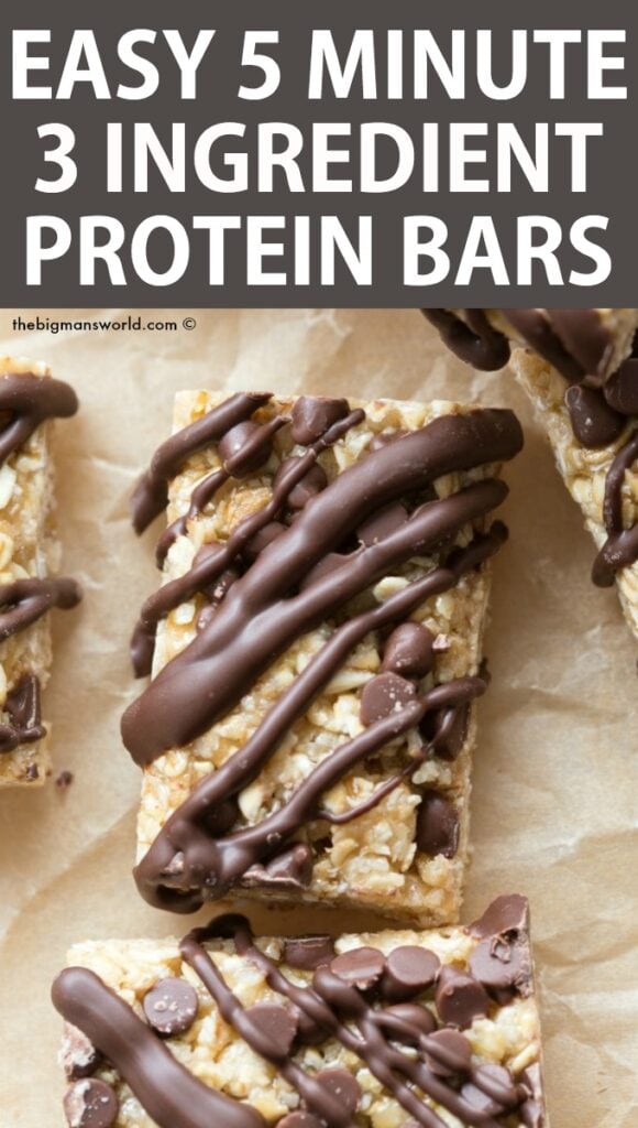 3 Ingredient No Bake Protein Bars