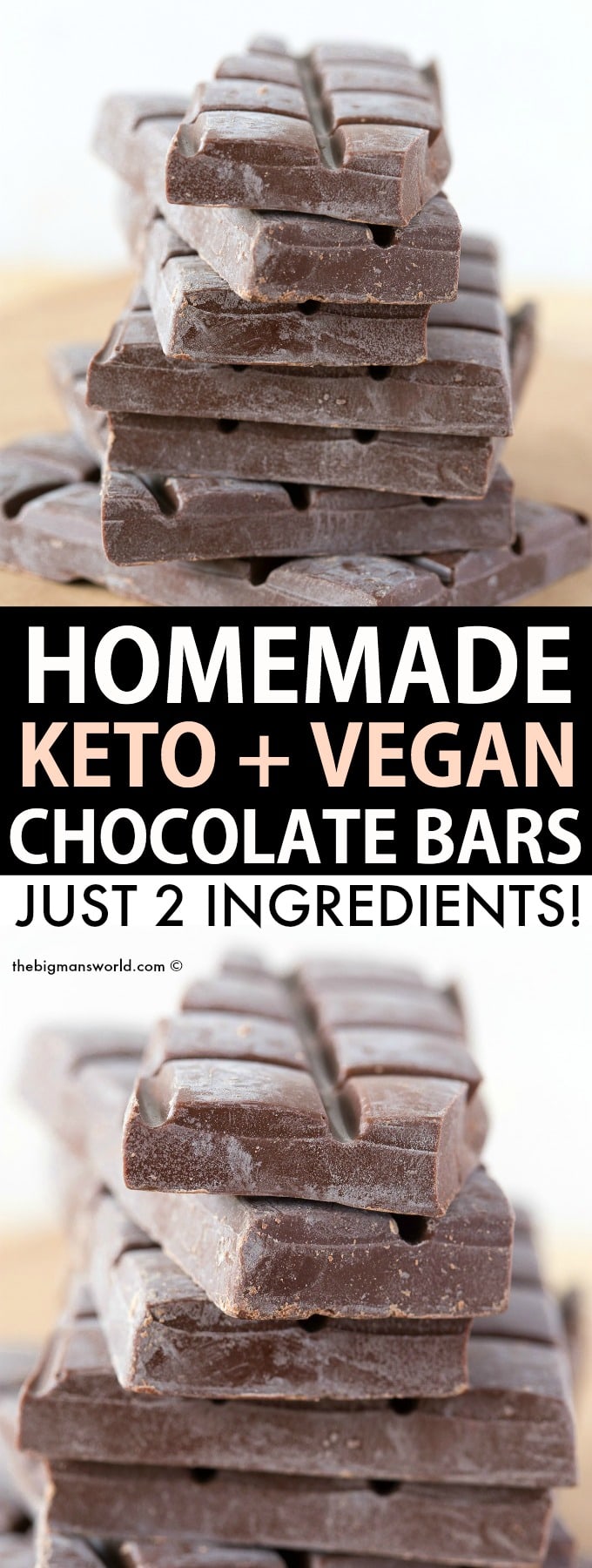 Homemade keto chocolate bars recipe