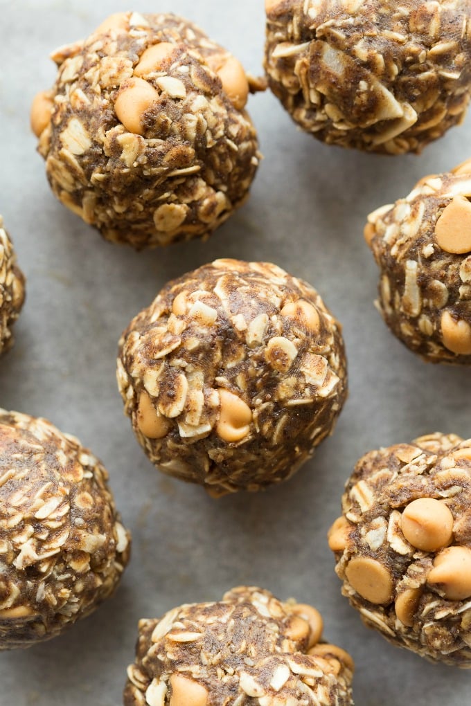 Healthy No Bake Energy Balls Recipe with peanut butter