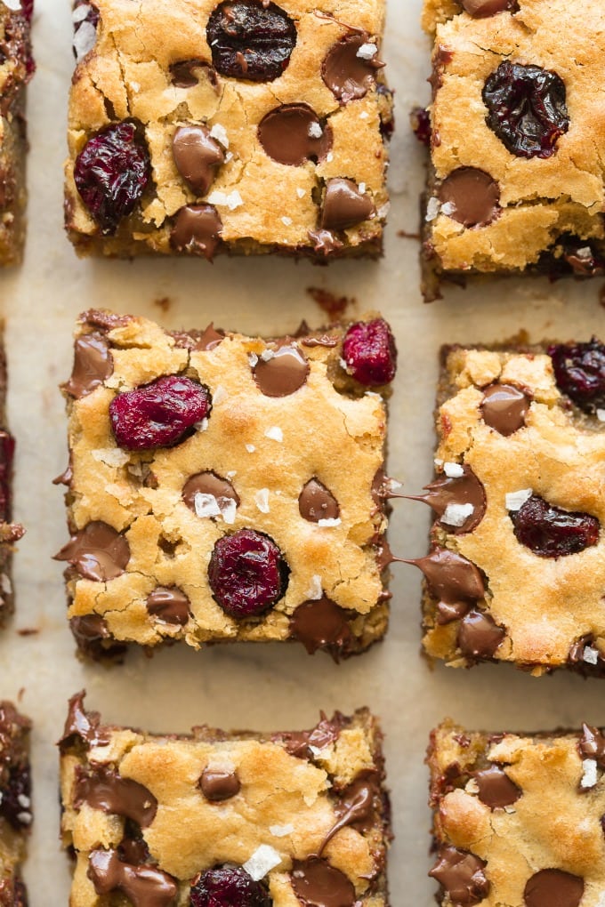 soft chewy cranberry blondies recipe