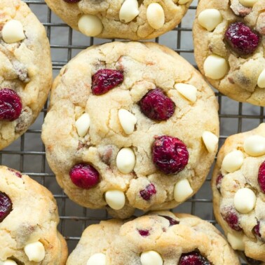 Low Carb Sugar Free Cranberry White Chocolate Chip Cookies