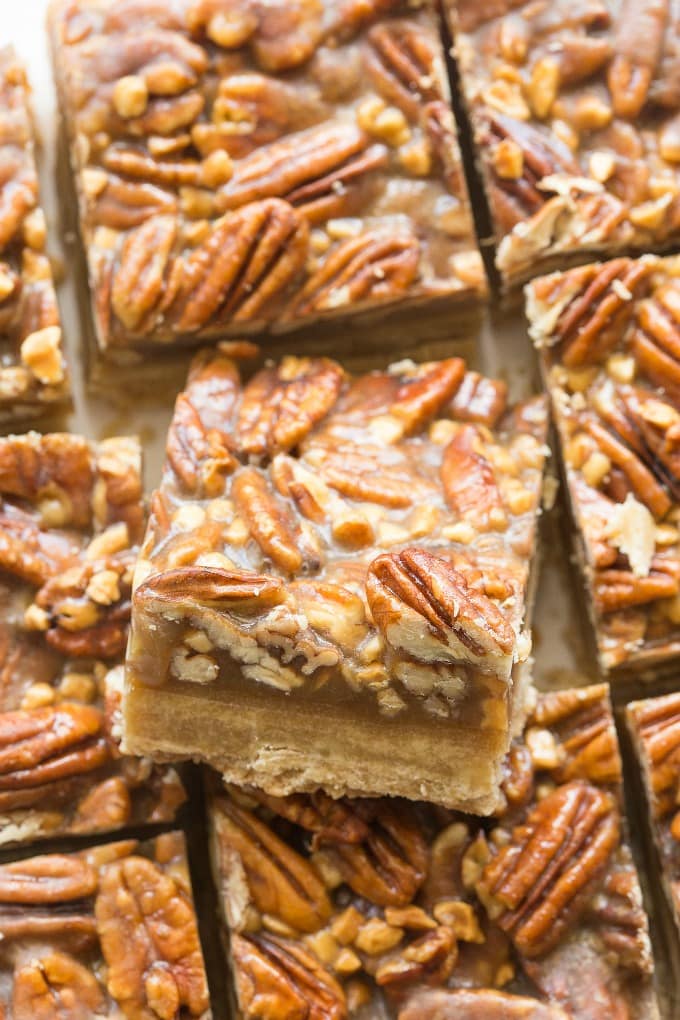 keto pecan pie bars.