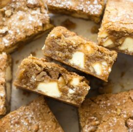 Gingerbread White Chocolate Chip Blondies