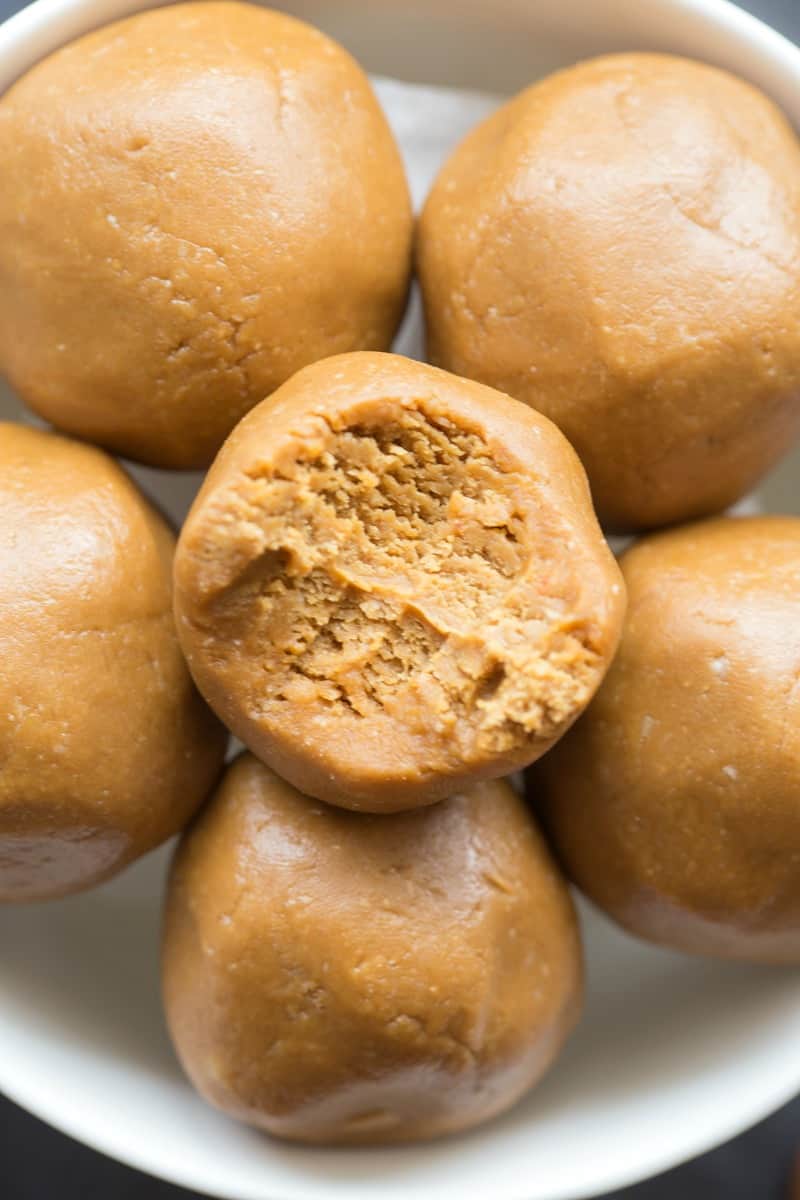 Almond butter keto protein balls