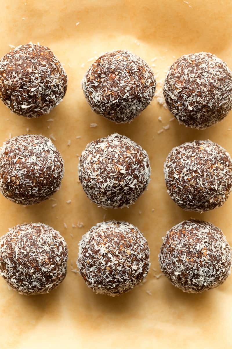 Chocolate Coconut No Bake Energy Bites