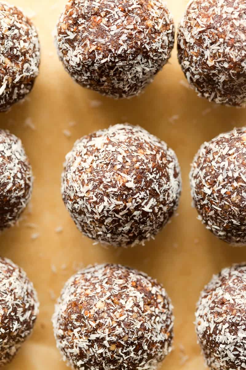 Chocolate coconut energy balls