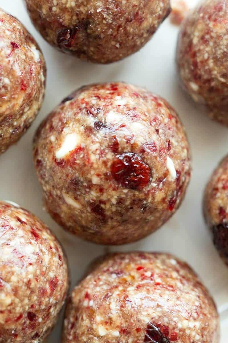 cranberry protein balls.
