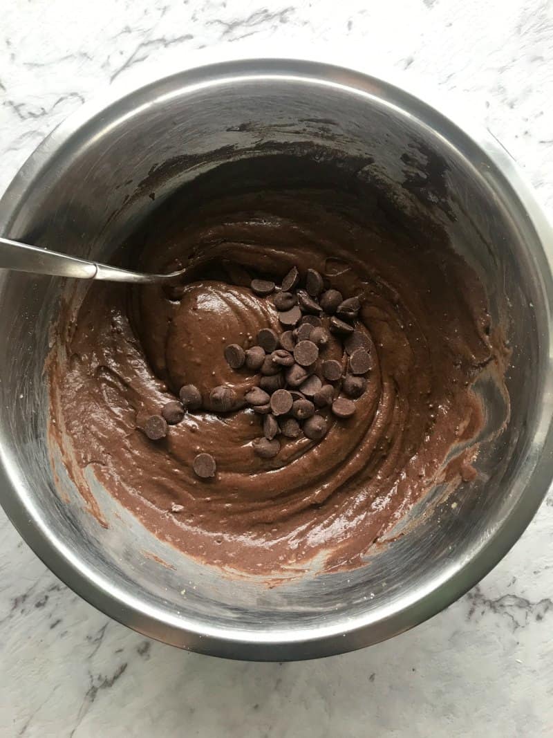 Chocolate muffin batter