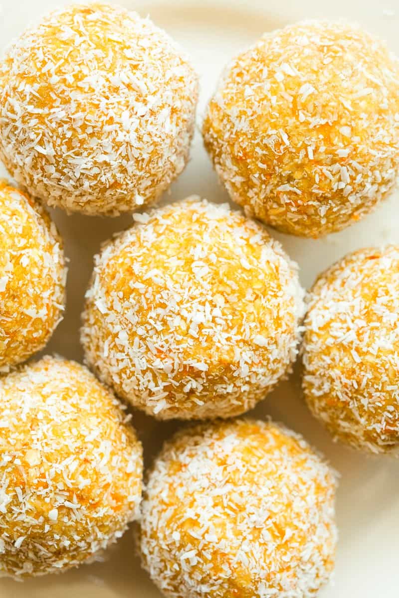 carrot cake protein balls. 