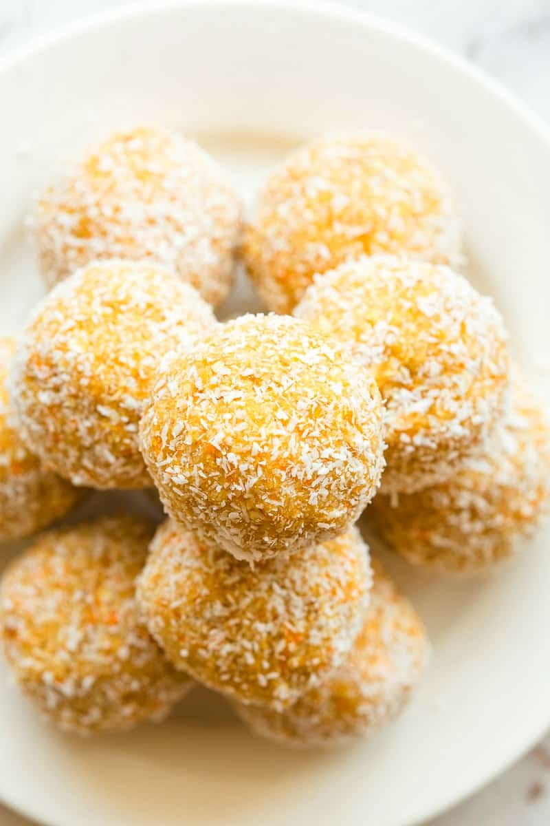 Carrot Cake Protein Balls without dates