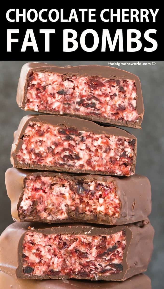 chocolate cherry fat bombs