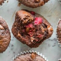 Easy Keto Chocolate Raspberry Muffins