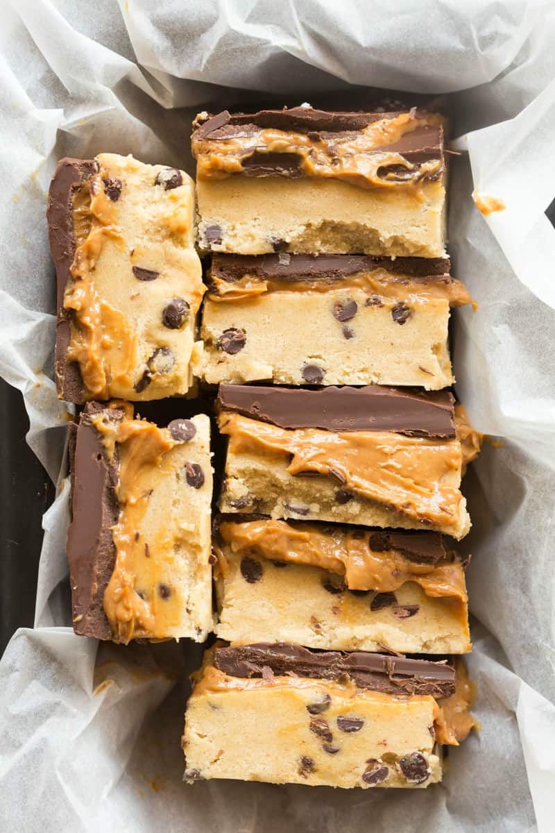 Keto caramel slice bars