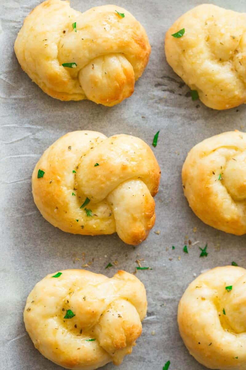 two ingredient dough garlic knots