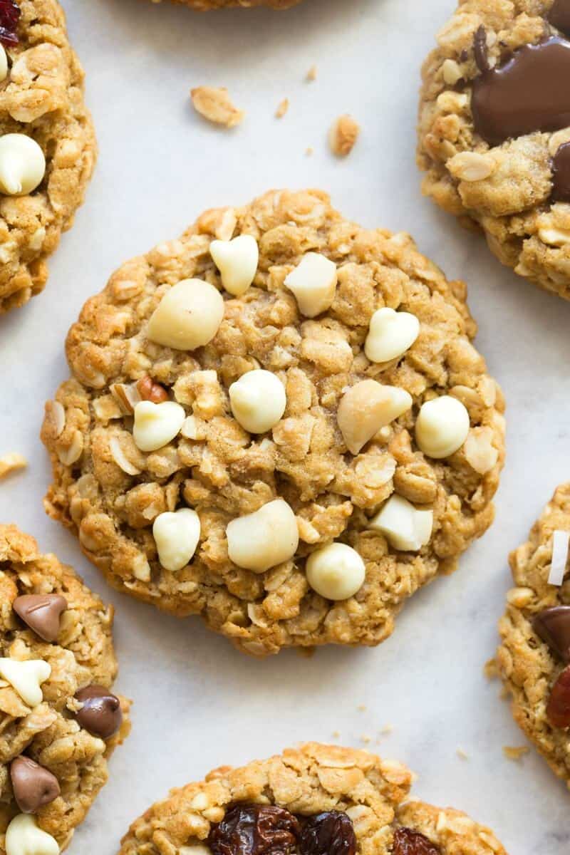 white chocolate macadamia flourless cookies