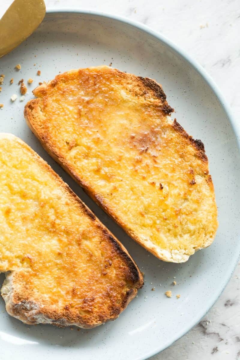 buttered no yeast bread