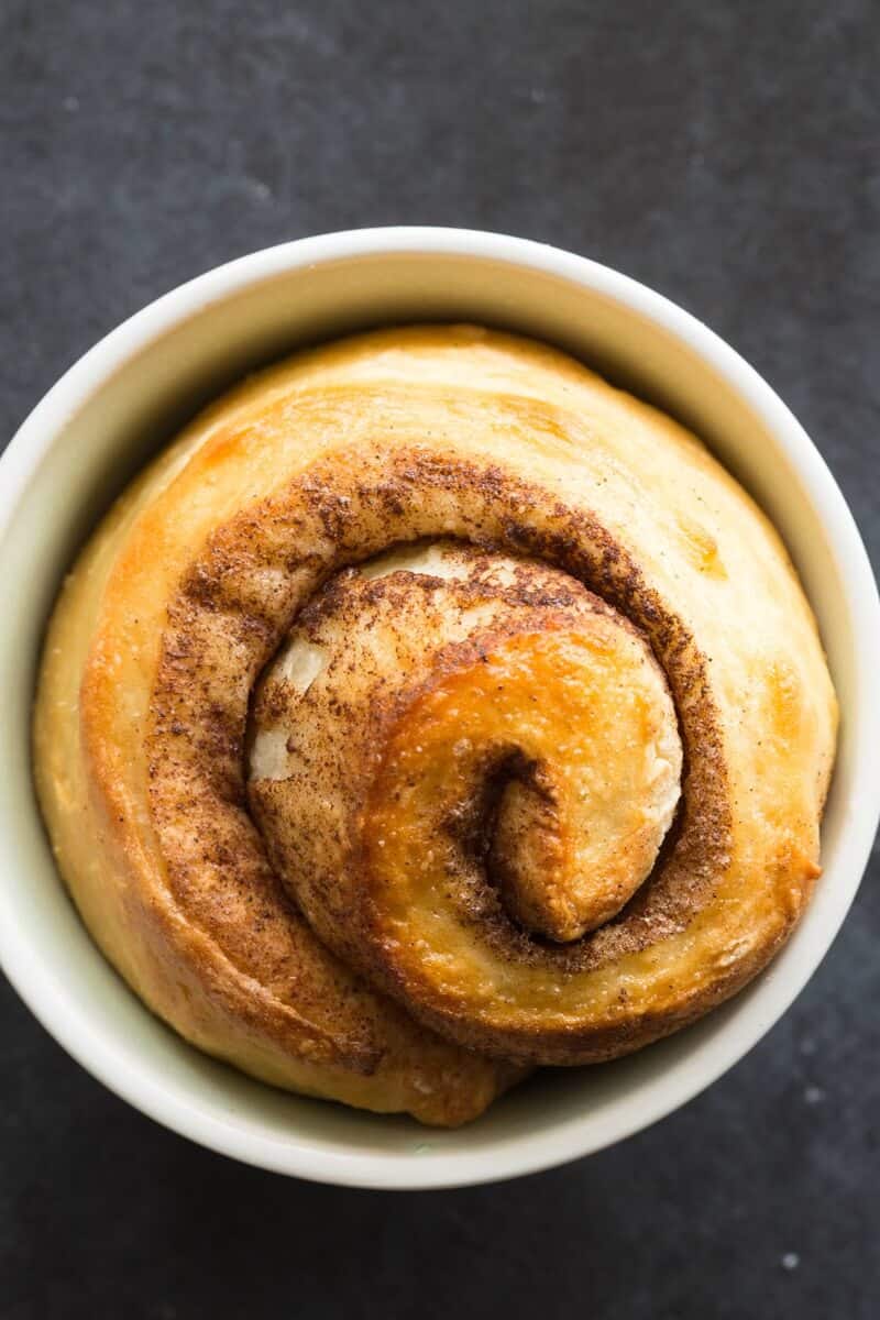 single serving cinnamon roll