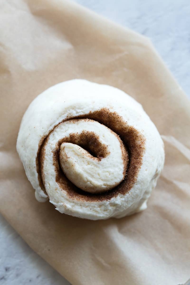 cinnamon roll for one