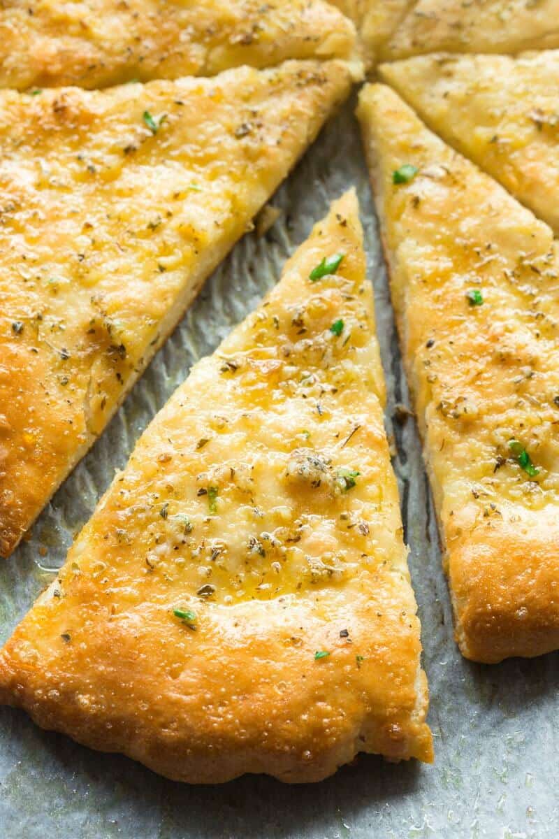 yeast free garlic bread pizza