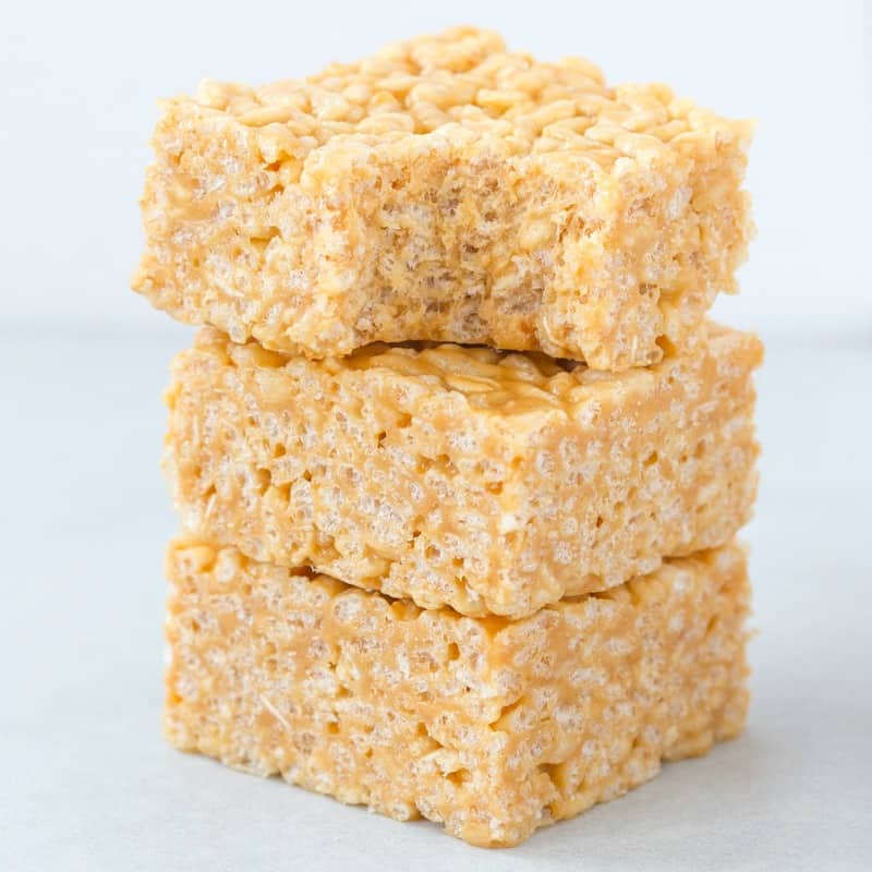 Healthy Rice Krispie Treats (with Peanut Butter) - MJ and Hungryman