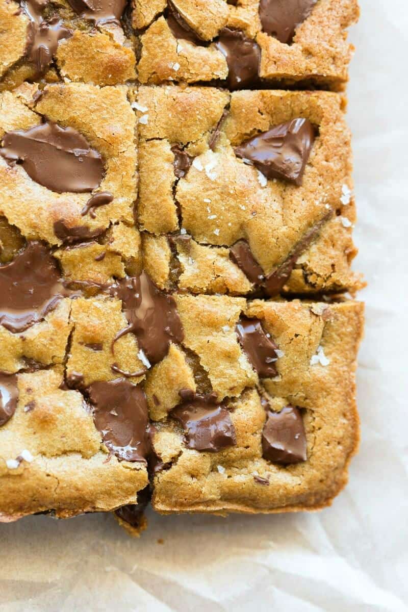 vegan gluten free chocolate chip blondies