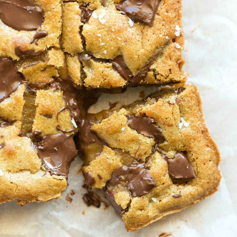 vegan chocolate chip blondies