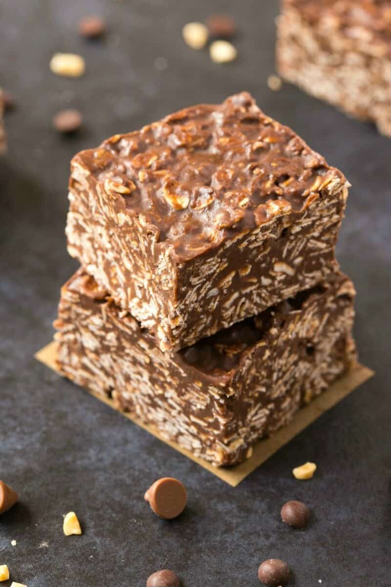 chocolate oatmeal bars. 