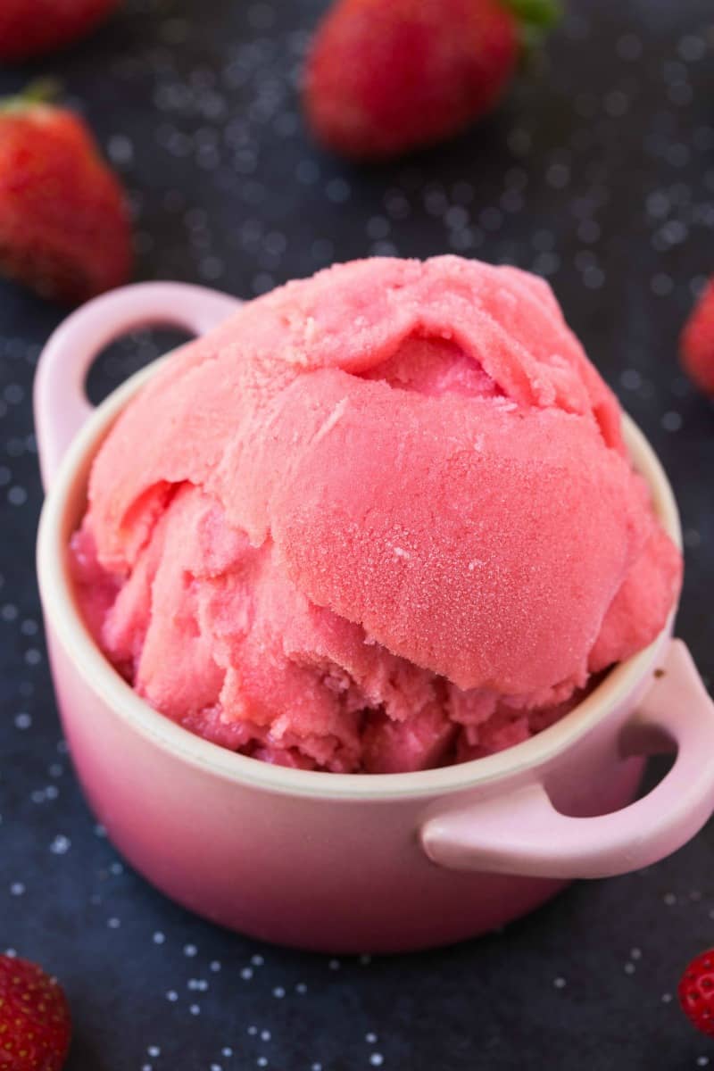 Vegan Strawberry Ice Cream 3 Ingredients- The Big Mans World