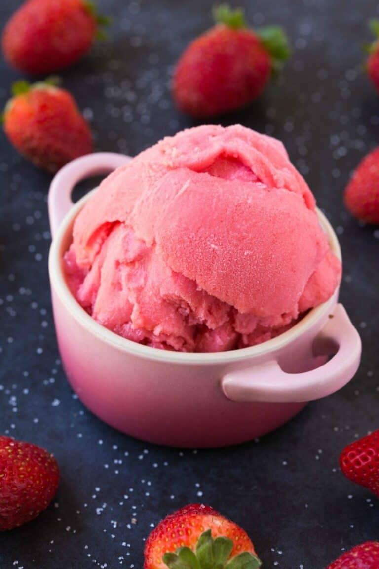 Vegan Strawberry Ice Cream (3 Ingredients!)- The Big Man's World