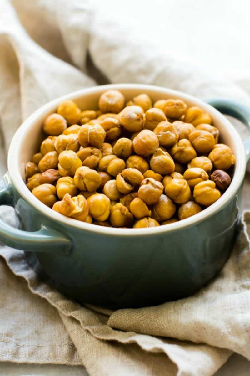 oil free roasted chickpeas