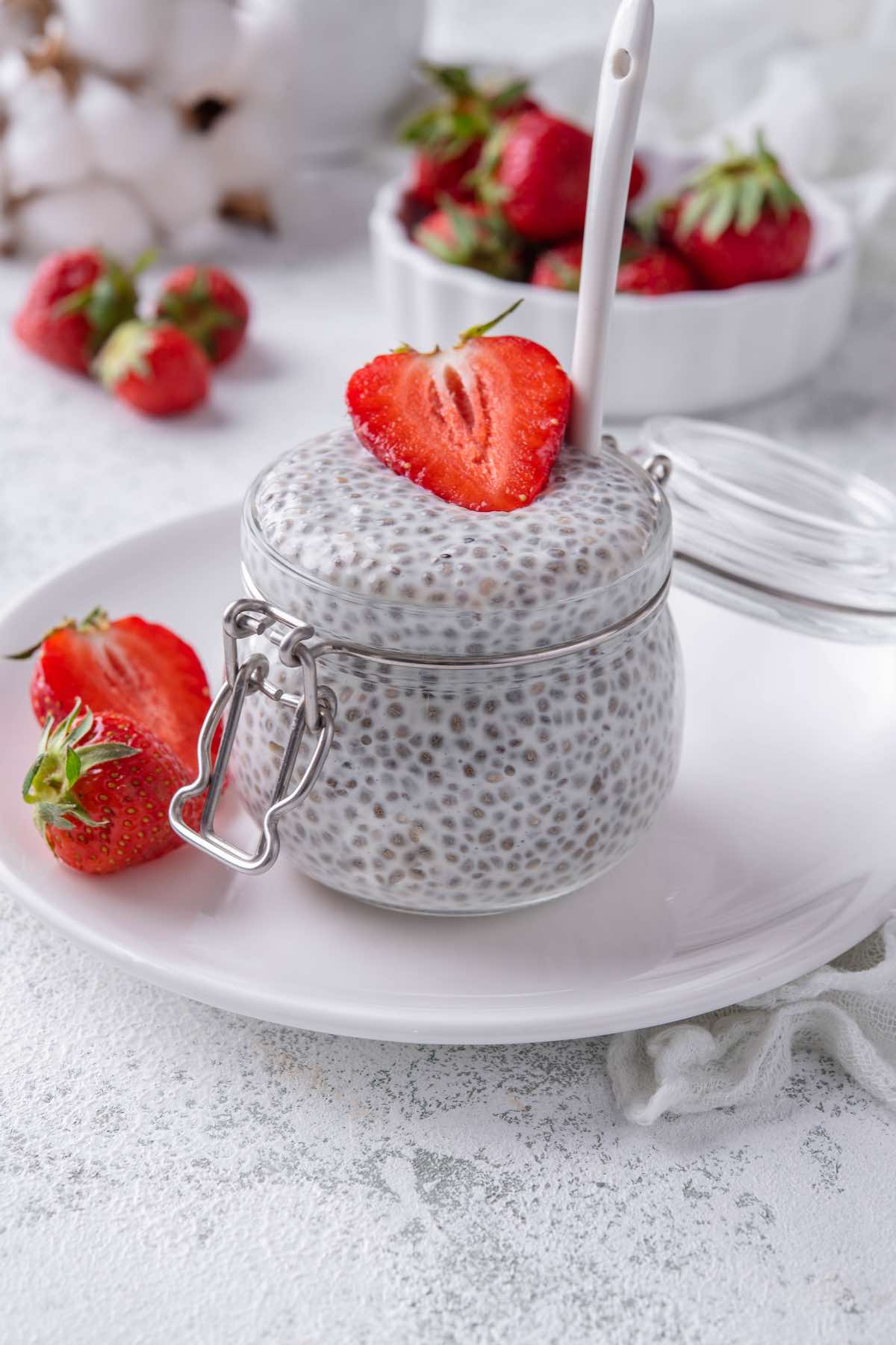 chia pudding with low carb ingredients.