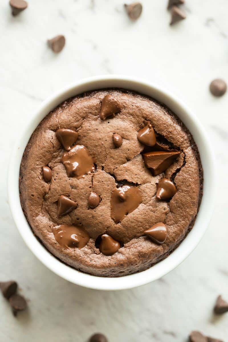 keto mug cake with chocolate