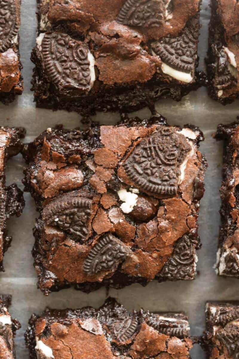 fudgy oreo brownies