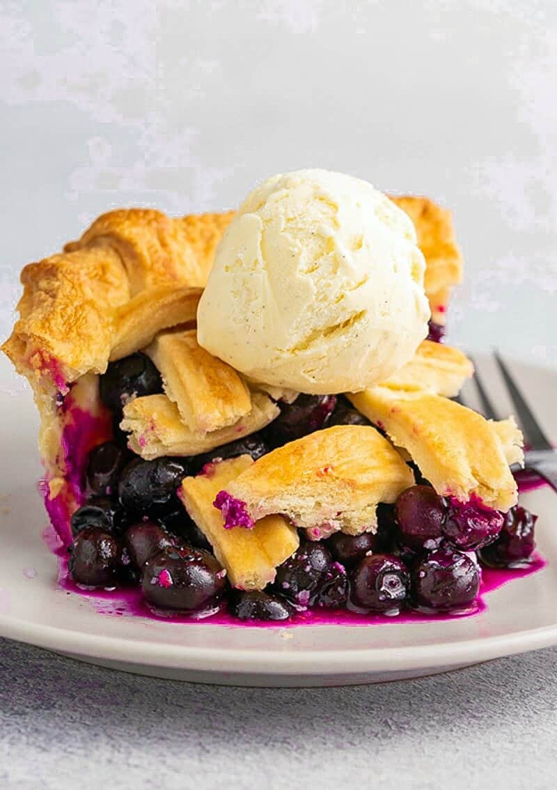 vegan blueberry pie.