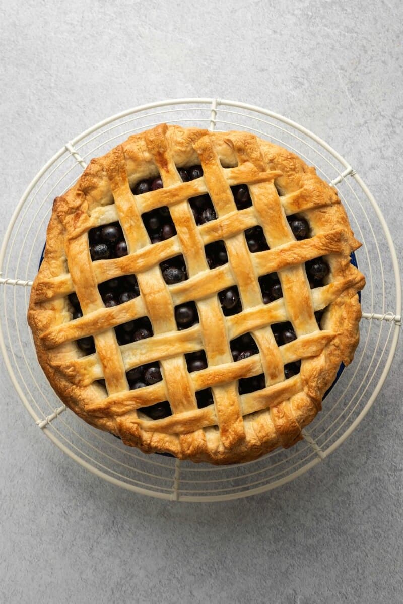 dairy free blueberry pie.