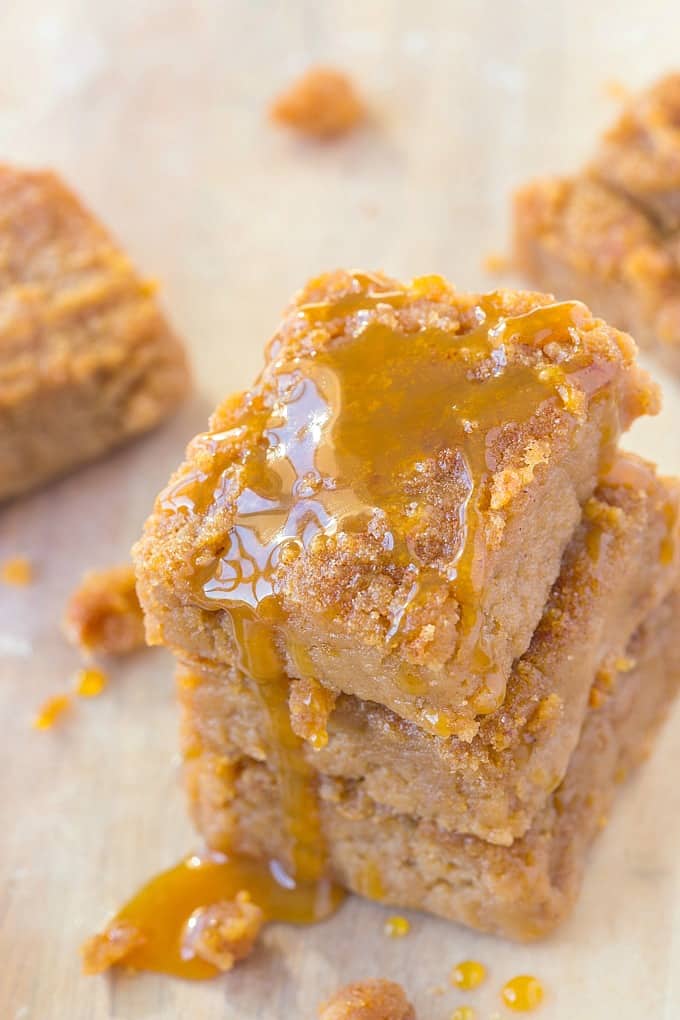 caramel apple blondies