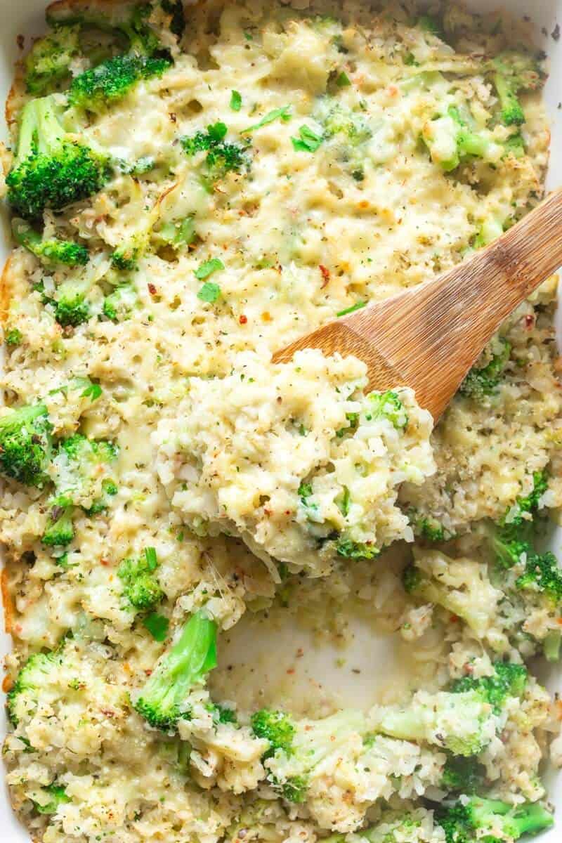 healthy broccoli rice casserole