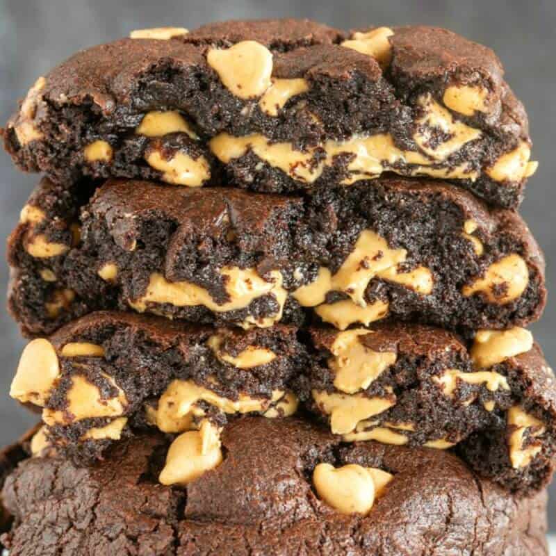 Dark chocolate peanut butter cookies