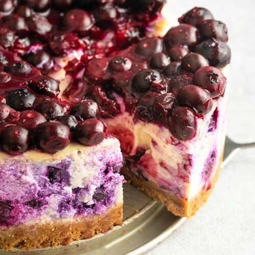 blueberry cheesecake slice
