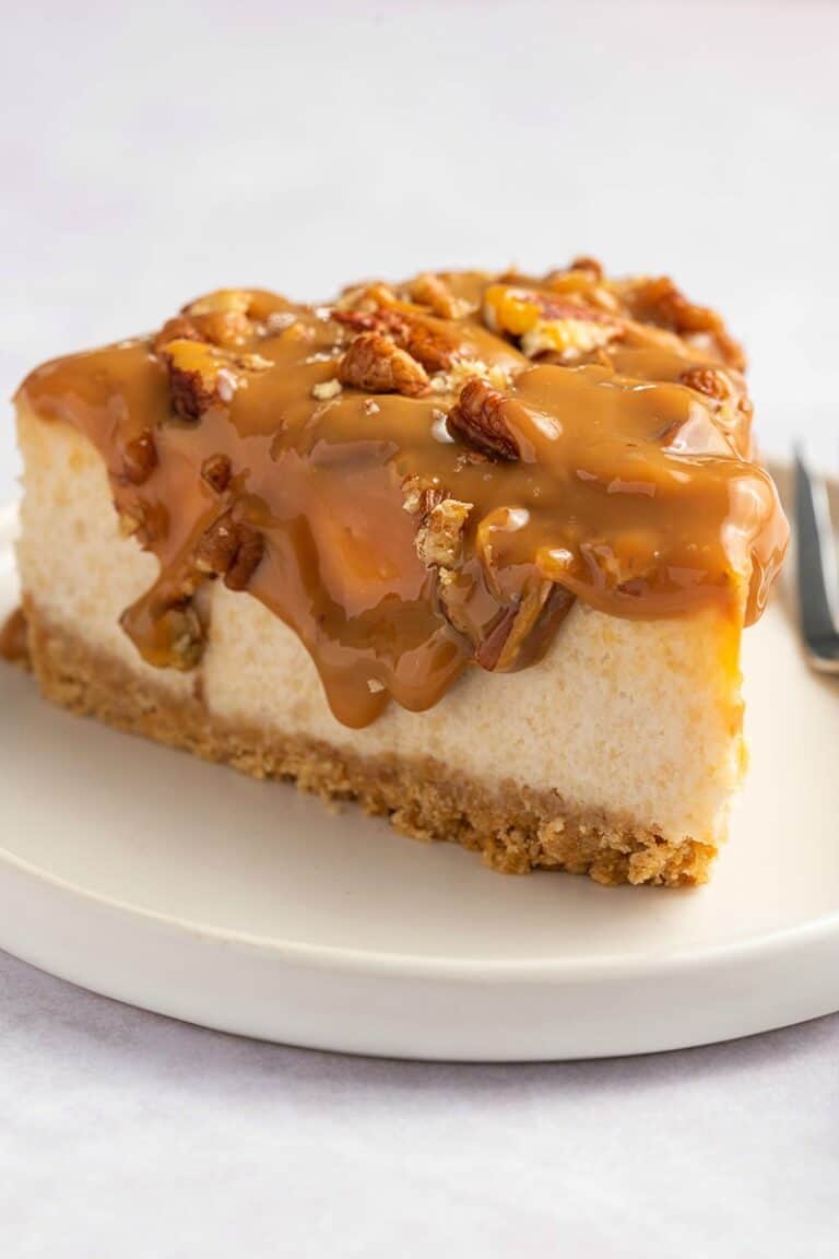 Caramel Pecan Cheesecake- NO dairy or eggs! - The Big Man's World