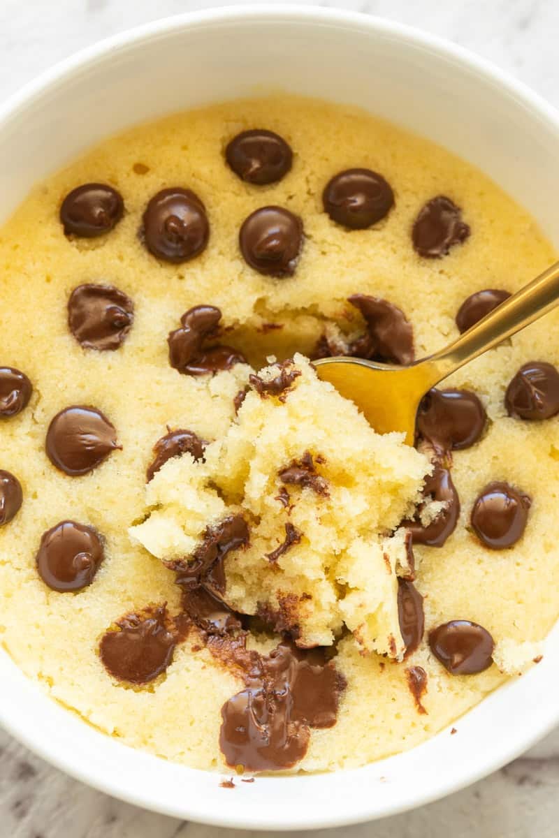Chocolate Chip Mug Cake Under 200 Calories The Big Man s World